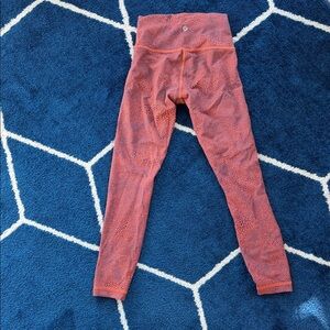 Lululemon Orange and Blue Patterned Leggings